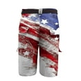 thumbnail image 2 of Drmagiyhm USA Men's Casual Cargo Athletic Casual Wide legs Shorts Lightweight Lightweight Pants Stars and Stripes Stretch Vacation Outfits with Pockets Cyan XL, 2 of 4