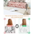 thumbnail image 3 of Red Spring Floral Pillow Cases Body Size, Smooth Satin Pillowcase for Hair and Skin, Summer Botanical Farmhouse Decorative Cooling Bed Pillow Covers with Zipper, 20x54 Inches, 3 of 5