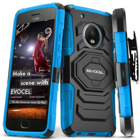 Moto G5 Plus Case, Evocel [Belt Clip Holster] [Kickstand] [Dual Layer] New Generation Phone Case for Motorola Moto G Plus (5th Gen) (2017),