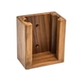 thumbnail image 2 of Teak Wall Mount Liquid Soap Holder - 3-3/4" W x 4-3/8" H x 2-3/4" D, 2 of 3