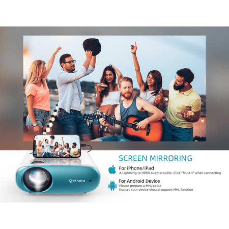 Vankyo - Cinemango 100 Mini 720P HD Projector - Blue