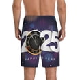 thumbnail image 5 of Salouo 2025 Happy New Year 4 Pattern Men's Sleep Pajama Shorts,Pajama Bottoms Elastic Waistband Sleep Pajama Short PJ Shorts for Men -3X-Large, 5 of 6