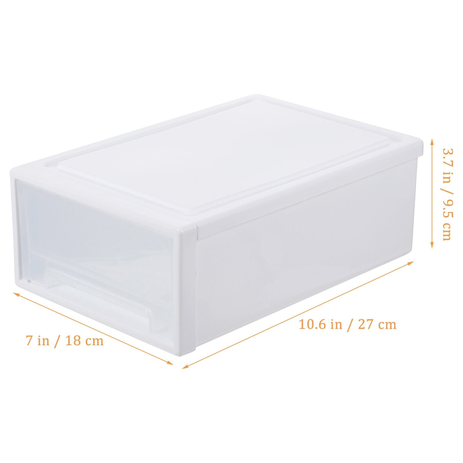 UPOUART 2Pcs Clear Storage Drawers Plastic Transparent for Closet Organization Adults