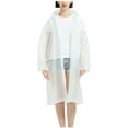 thumbnail image 2 of Qepwscx Hooded Rain Ponchoes Waterproof Raincoat Jacket for Women Men, 2 of 8