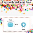 thumbnail image 3 of Juego de cuentas de poni Simetufy para manualidades, 3600 unidades, 6 x 9 mm, 24 colores, 3 of 6