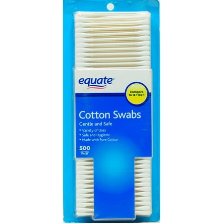 Equate White Paper Stick Cotton Swabs, 500 Count
