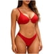 thumbnail image 2 of Trajes de baño Amzcrzy Tankini para mujer, traje de baño de control de abdomen para mujer, traje de baño de tirantes de color sólido, traje de baño de dos piezas, traje de baño dividido, rojo, 2XL, 2 of 9