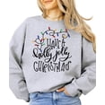 thumbnail image 2 of Have a Holly Jolly Christmas Sweatshirt for Family Winter Holiday Xmas Lights Pullover Gray Sweatshirt Adult Small, 2 of 4