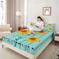 thumbnail image 4 of Castle Fairy Teens Floral Sunflowers Full Size Sheets,Butterflies Flowers Bed Sheets, 4 of 7