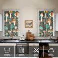 thumbnail image 2 of Mushroom (36) Kitchen Curtains - Vintage Tier Curtains for Bathroom Living RV Rod Pocket Window Drapes 36 Inch 2 Panels Set 27.5"x39" Window Treatment Tiers, 2 of 4