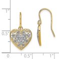 thumbnail image 3 of Auriga Fine Jewelry 14K Yellow Gold Filigree Heart Dangle Earrings (L - 21mm, W-13mm) for Women, 3 of 5