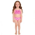 thumbnail image 6 of Rggeeun Toddler Girls Swimwear Cute Scale Print 3 Piece Set Bandeau Bikini & High Waist Shorts With Ruffle Skirt For Waterfall Adventure Stylish Swimsuit,Pink,3-4 Years, 6 of 9
