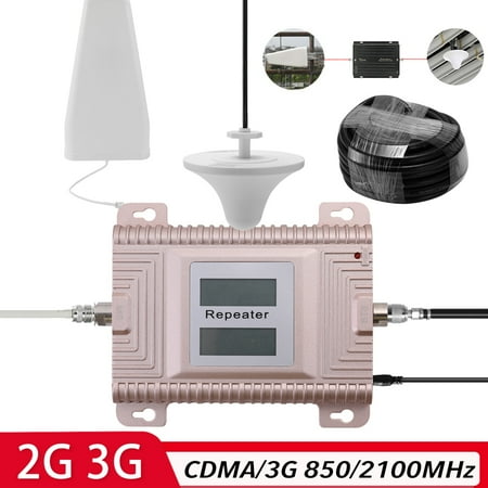 CDMA/3G 850/2100MHz 2G/3G Dual Band Dual LCD Display Mobile Phone Signal Booster Cell Phone Signal Repeater Signal Amplifier Set