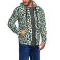 thumbnail image 2 of Kdxio Green Leopard Print Men Hoodies Casual Hoodies for Men with Zip Pockets Full Zip Long Sleeve Sweatshirt Sports Hooded Jacket-Small, 2 of 5