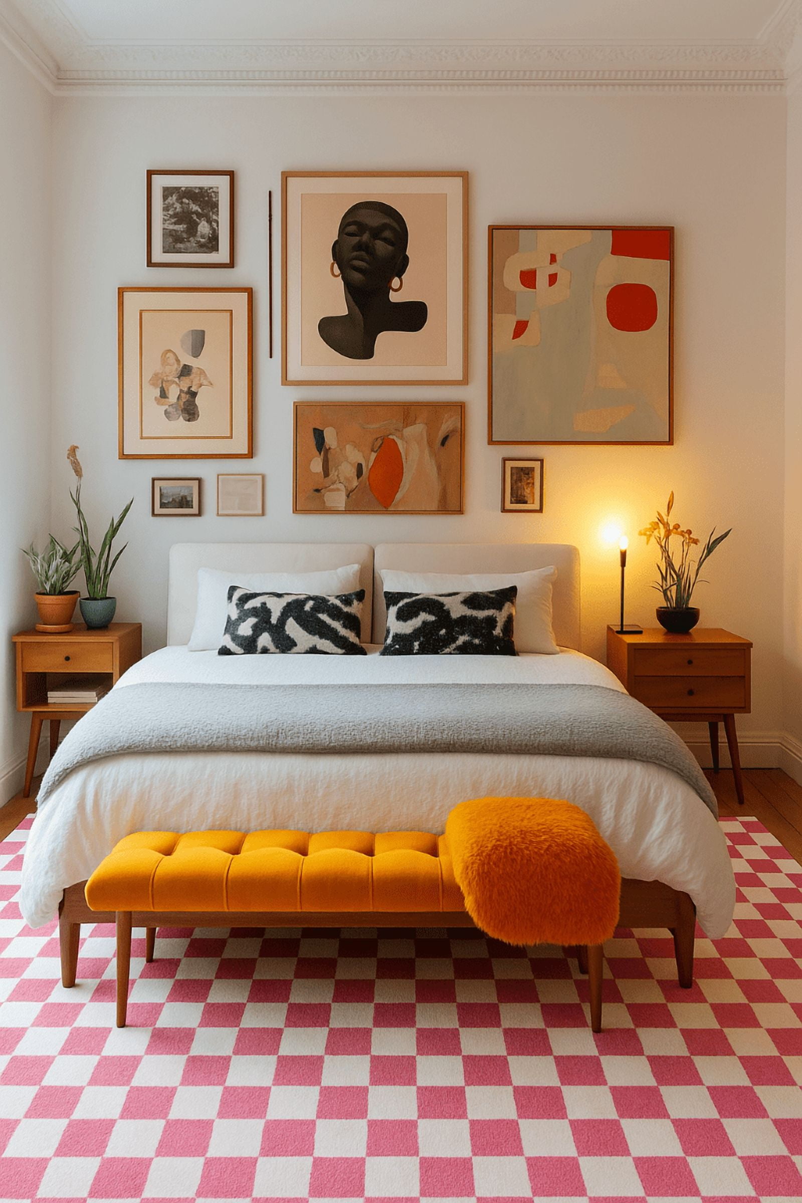 Rug Branch Metro Checkered Blush 7' x 10' (Exact Size: 6'7" 9'6") Geometric Area Rugs, Pink, Contemporary - Living Room, Bedroom, Dining and Kitchen