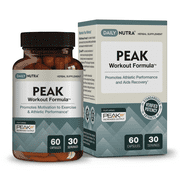 PEAK Workout Formula by DailyNutra - Improved Motivation and Exercise Output | Pre-Workout and Recovery Supplement Featuring ATP, Boswellia, & Ashwagandha (90 Capsules)