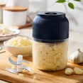 thumbnail image 6 of Food Chopper,Wireless Mini Processor,Six Stainless Steel Blades Usb Rechargeable Mincer for Garlic Ginger Baby Food Camping Prep(Blue), 6 of 8
