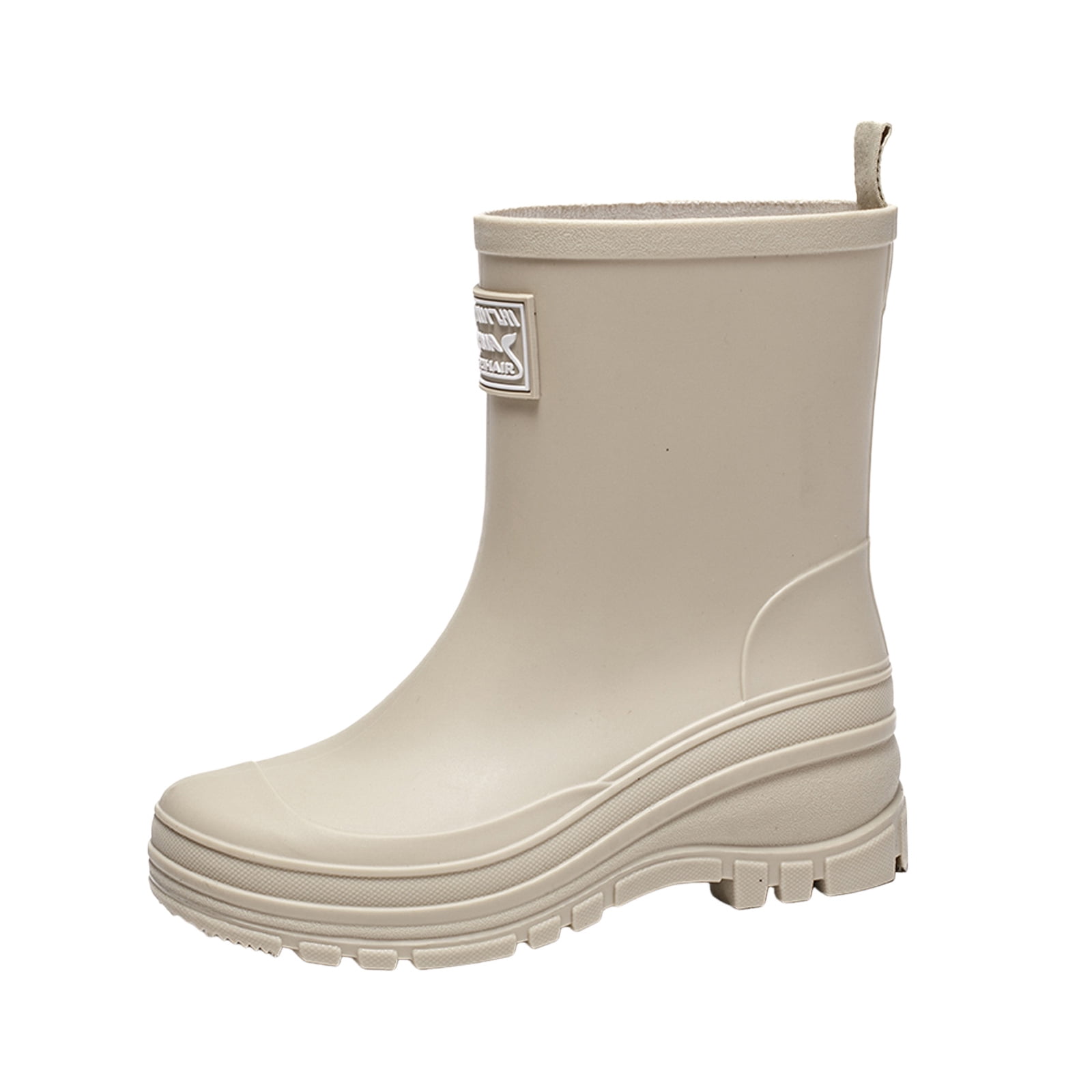 Chenyee Rain Boots for Women Lightweight Non Slip Rain Shoes Mid Calf Water-proof Garden Booties