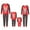 Red Dad, variant on Christmas Family Pajamas Matching Set, Long Sleeve Deer Print T-shirt with Snow Print Pants Sleepwear Loungewear