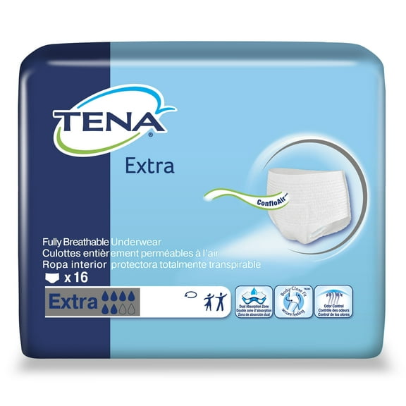 TENA Extra Adult Underwear, Pull On 2X-Large Disposable Moderate Absorbency, 72518 - Case of 48
