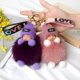 thumbnail image 1 of Cute Cartoon Sleeping Baby Doll Keychains Fur Ball Plush Fluffy Keychain for Women Men Bag Pendant Car Key Holder Toys Kids Giftdark pink He Qiyong unisex, 1 of 1