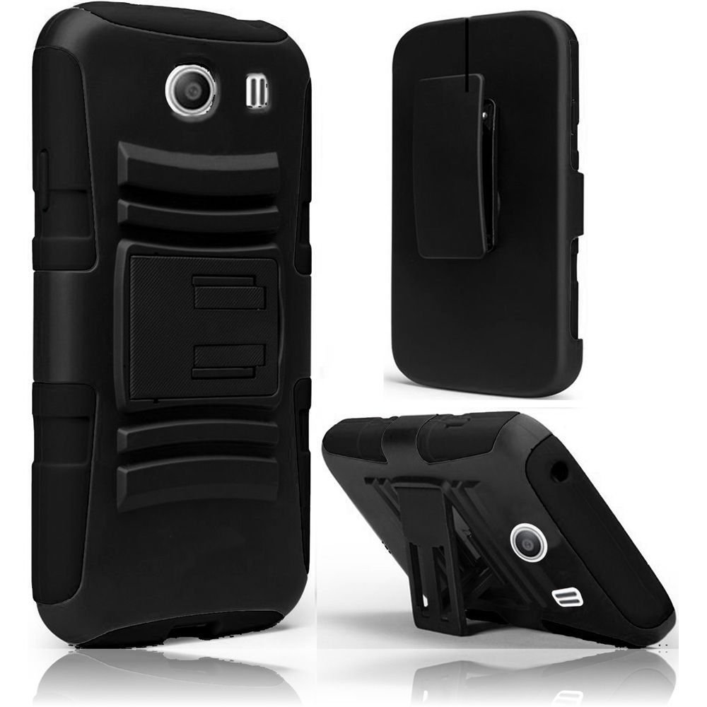 Hybrid Rhino Armor Case with Holster & Swivel Clip + Opener + Stylus Pen for Samsung Galaxy Ace