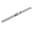 thumbnail image 3 of Correa de reloj de acero inoxidable para hombre y mujer, correa de repuesto pulida con hebilla de mariposa, 0,47 pulgadas, 3 of 14