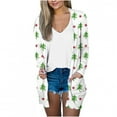 thumbnail image 2 of Puntoco Coat Chaqueta Rebeca Estampada Floral De Manga Larga Con Cuello Redondo A La Moda Para Mujer Liquidación Puntoco Puntoco-1, 2 of 5