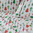 thumbnail image 5 of Great Bay Home Microfiber Bed Sheet Set, 4-Piece Holiday-Themed Sheets, King, Twinkling Ornaments, 5 of 6