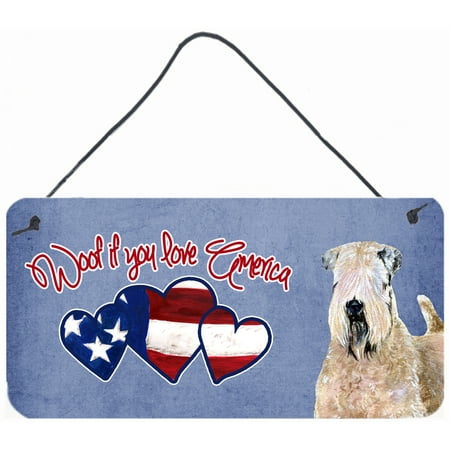 Woof if you love America Wheaten Terrier Wall or Door Hanging Prints SS5004DS612