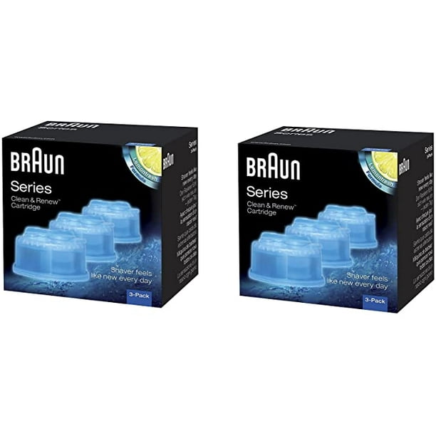 2 PACK Braun Clean and Renew 3 Pack, Cartridge, Refill, Replacement