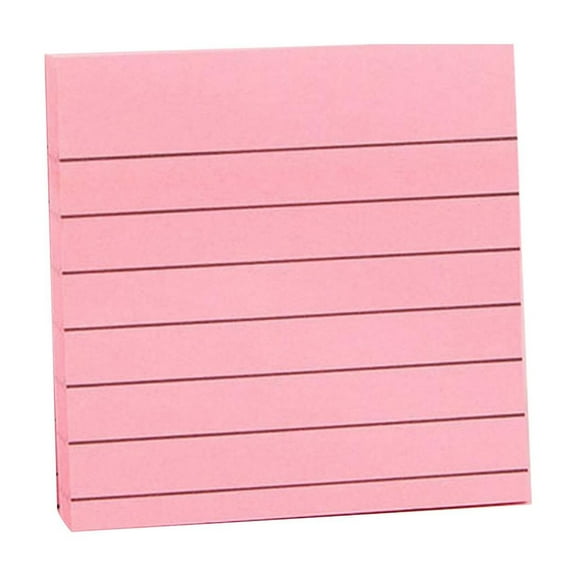 Lined Sticky Notes,6 Colors Self Sticky Notes Pad Its, Bright Post Stickies Colorful small Rectangular Sticky Notes for Office, Home, Meeting, 100 Sheets/pad,3x3 Inches (Pink)