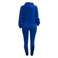 thumbnail image 5 of LovelyWholesale Women's Hooded Collar Drawstring Hooded Collar Long Sleeve Tracksuit Set, 5 of 6