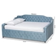 thumbnail image 3 of Baxton Studio Freda Daybed with Button Tufting, Light Blue Velvet, 3 of 9