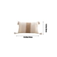 thumbnail image 3 of Funda de Almohada con Borlas Decorativas - Funda de Cojín de Sofá Bordada y Suave para Sofá o Cama, Cubierta de Cojín Blanca con Cremallera Oculta, 12x20 pulgadas (30x50 cm), Paquete de 1, 3 of 6