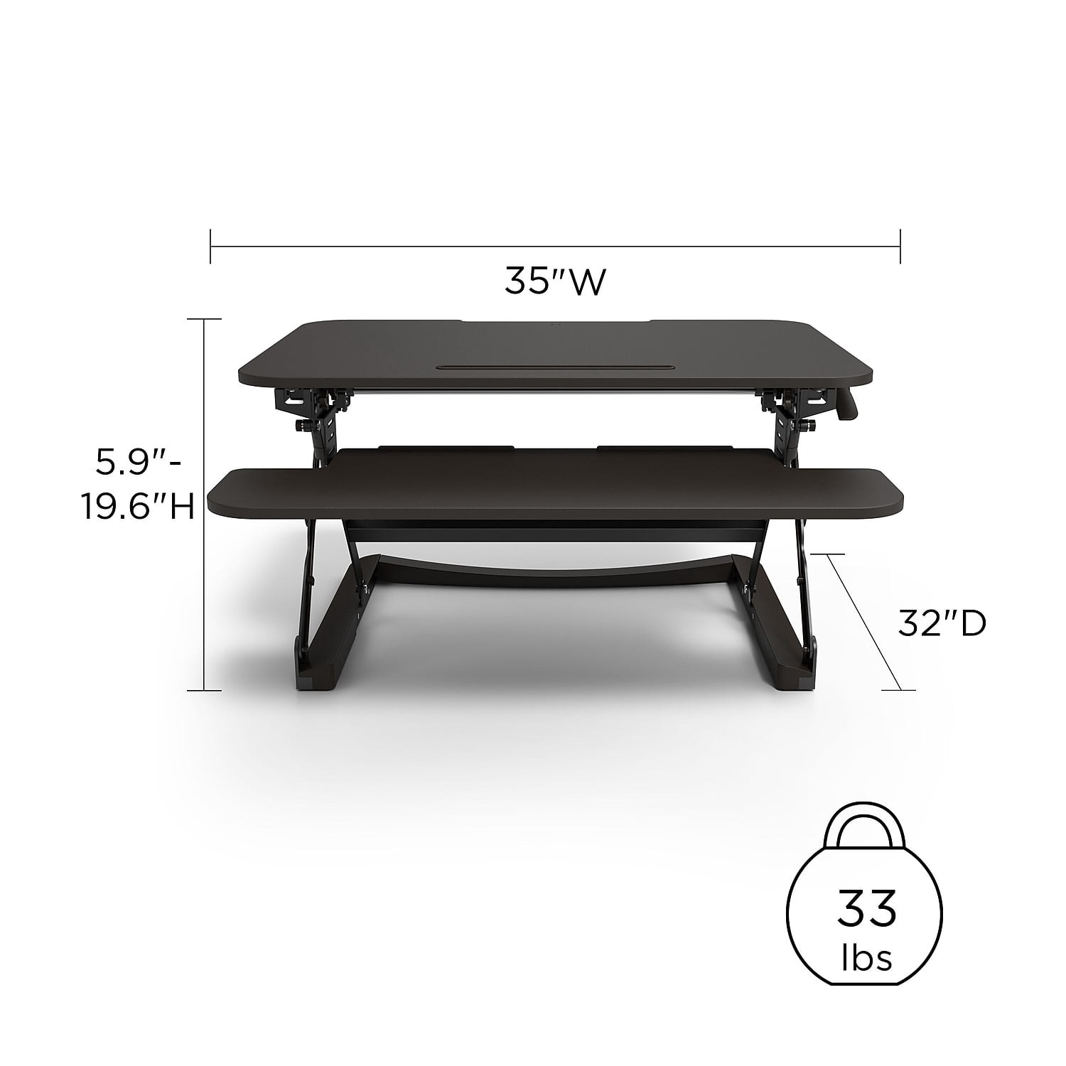 Staples Sit to Stand Adjustable Desk Riser 35" 2452742