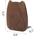 thumbnail image 2 of ABCISI Bookends for Shelves, Cat Shape Book Ends for Home Office School Library Kitchen, Cute Book Stopper, Walnut Book Holder 1 Pair, 2 of 6