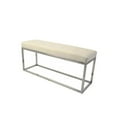 thumbnail image 2 of Beige Bench With Metal Frame With PU Seat Stainlees Steel legs,Home living, 2 of 2