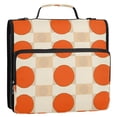 thumbnail image 5 of FORMRS Zipper Binder with Shoulder Strap 2-inch Ring 500 Sheet Capacity File Bag, Orange Geometric Circles, 5 of 5