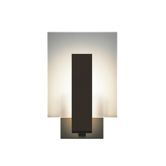 Sonneman Lighting  Inside-Out Midtown Short LED Textured Bronze Sconce, Clear Shade