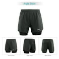 thumbnail image 6 of Lixada Men's 2-in-1 Running Shorts Quick Drying Breathable Active Training Exercise Jogging Cycling Shorts with Longer Liner, 6 of 7