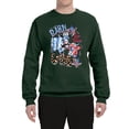 thumbnail image 2 of Wild Bobby Barn In The USA Red White and Blue Cows Pop Culture Unisex Crewneck Sweatshirt, Forest Green, XX-Large, 2 of 6