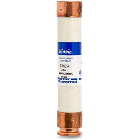 Ferraz Shamwut/Mersen TRS-35R, 35A 600V Dual Element Time-Delay Current Limiting Class RK5 Fuse
