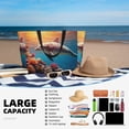 thumbnail image 3 of Yiaed Underwater Plant Dolphin Print Large Capacity Beach Travel Bag - Waterproof Zipper Vacation Tote for Sandproof Storage, and Camping, 3 of 5