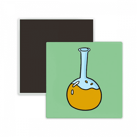 

Glass Bottle Checal Reaction Square Ceracs Fridge Magnet Keepsake Memento