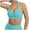 Sky Blue, variant on Sports Bras for Women Breathable Workout Bra for Gym Backless Padded Longline Sports Bra for Women V-Neck Ruched Yoga Crop Top with Wide Straps and Cross Back Design