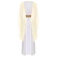 thumbnail image 4 of JanJean Robe de Fête Toga pour Femmes Costume de Danse Sans Manches Col en V Robe de Bal Champagne 3TG, 4 of 7