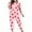 AA-Pink, variant on Women's Plus Size Pajama Set 2 Piece Heart Print Long Sleeve Tops and Pants Sets Cute Valentines Day Sleepwear Purple XXL