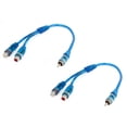 thumbnail image 3 of 2 piezas 2 RCA hembra a enchufe macho para Cable divisor de Cable de Audio para coche, 3 of 4