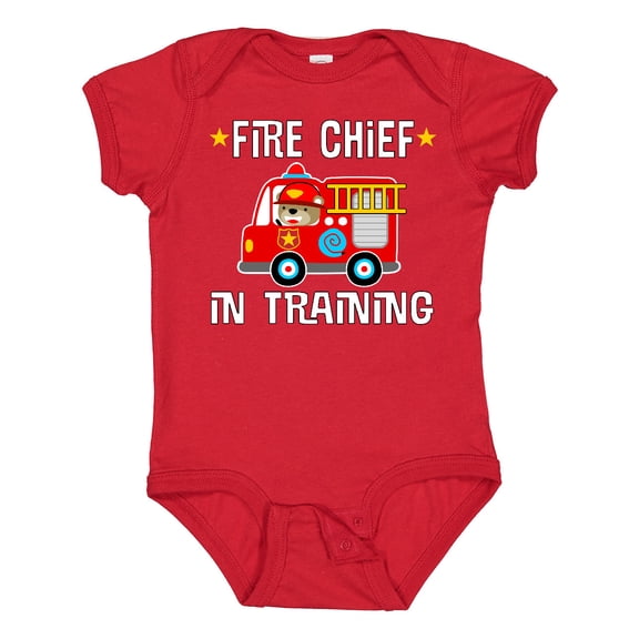 Inktastic Future Fire Chief in Training Boys or Girls Baby Bodysuit
